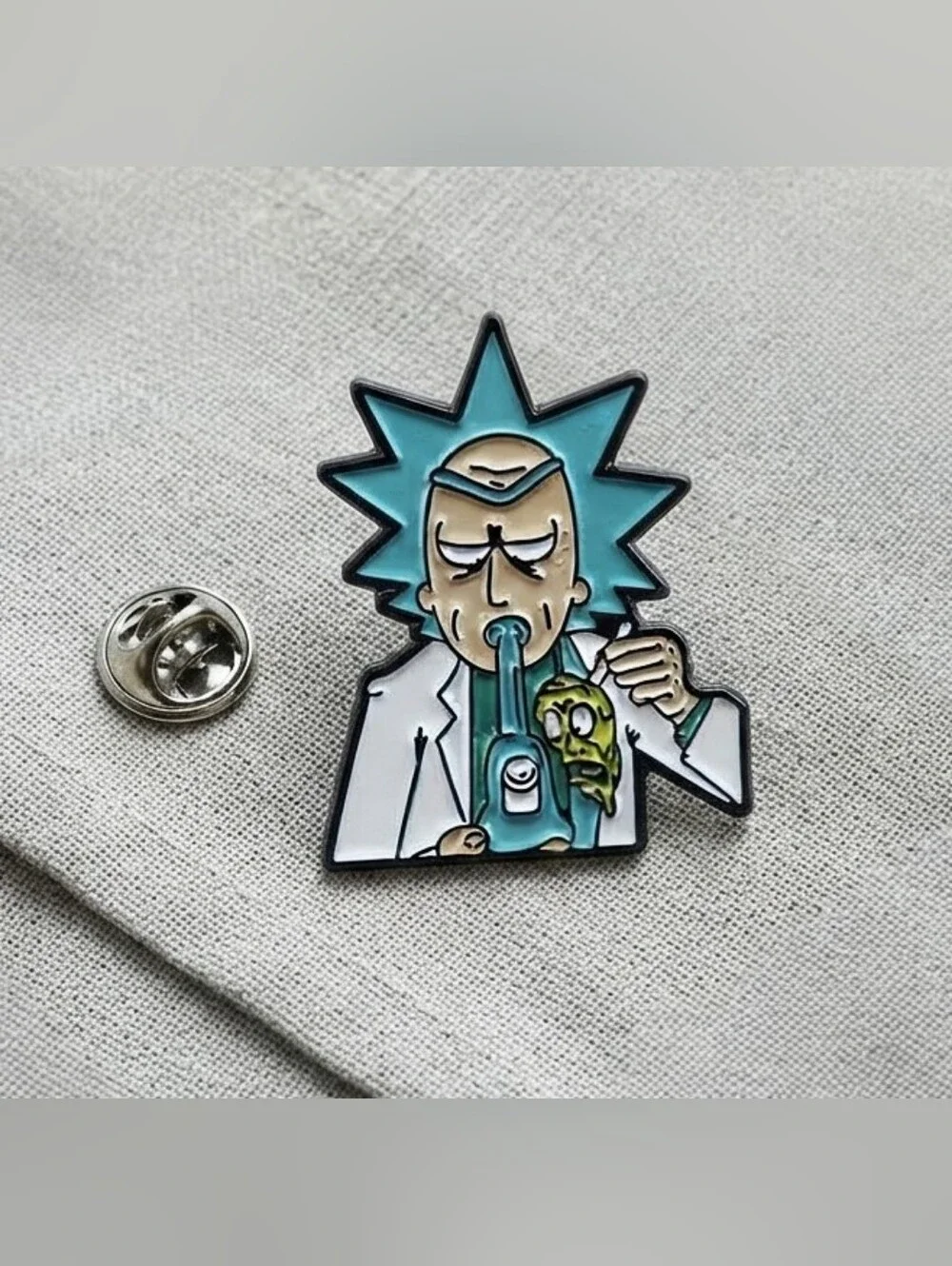 Iconic Rick & Morty Tv Show Character Dabs Vibe Funny Comical Lapel Pin
